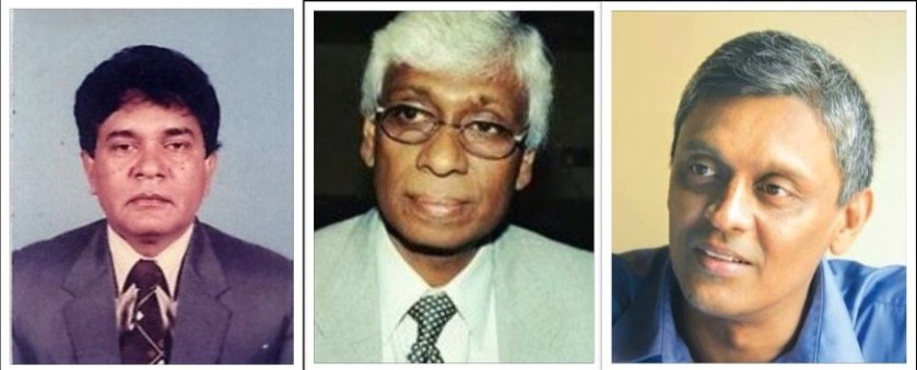L to R - Dr Lionel Weerakoon, Dr Parakrama Waiyanatha, Asoka Abeygunawardena