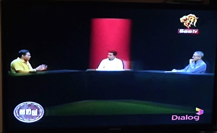 Siyatha TV CIVIL show: Dr Ranga Kalansooriya (left) and Nalaka Gunawardene (right) discuss Sri Lanka's Right to Information law with host Prasanna Jayanththi: 27 Sep 2016