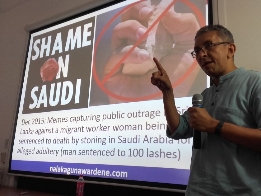 Nalaka Gunawardene speaks at orientation workshop for Media Fellows on Poverty and Development at CEPA, 24 Sep 2016