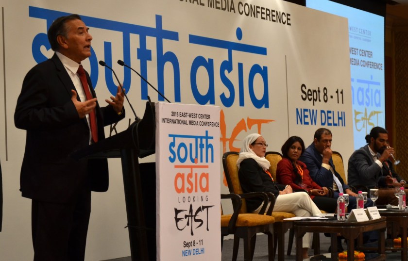 Mahfuz Anam speaks at East West Center Media Conference in Delhi